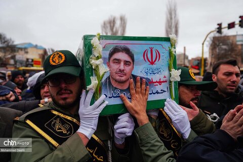 تشییع پیکر شهید «احمد لیالی مقدم» در اردبیل