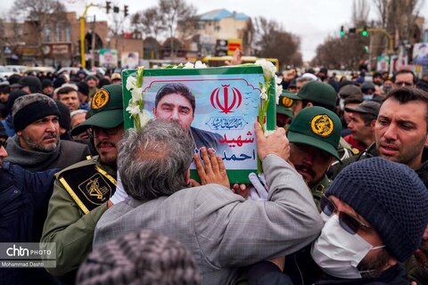 تشییع پیکر شهید «احمد لیالی مقدم» در اردبیل