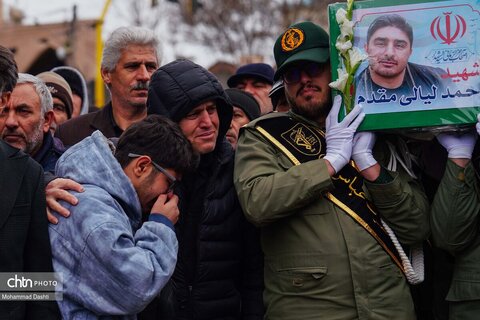 تشییع پیکر شهید «احمد لیالی مقدم» در اردبیل