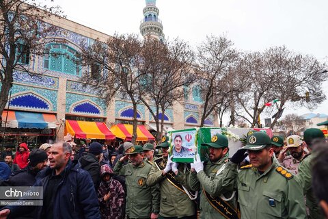 تشییع پیکر شهید «احمد لیالی مقدم» در اردبیل