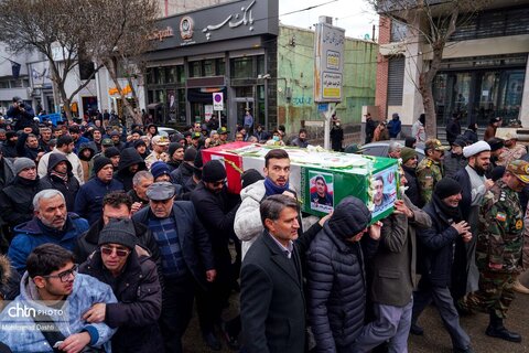 تشییع پیکر شهید «احمد لیالی مقدم» در اردبیل