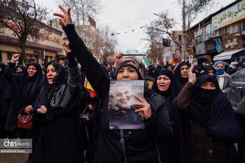 تشییع پیکر شهید «احمد لیالی مقدم» در اردبیل