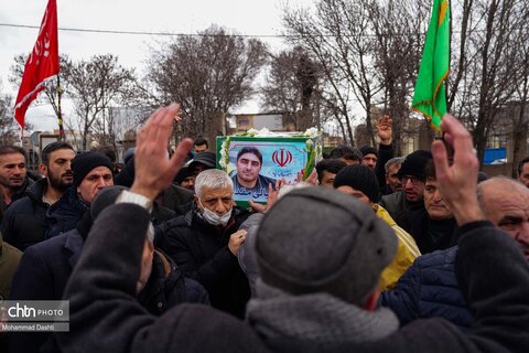 تشییع پیکر شهید «احمد لیالی مقدم» در اردبیل