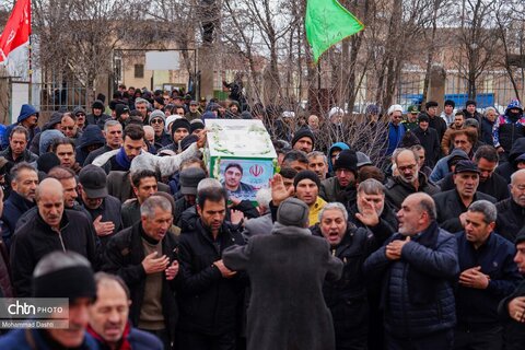 تشییع پیکر شهید «احمد لیالی مقدم» در اردبیل
