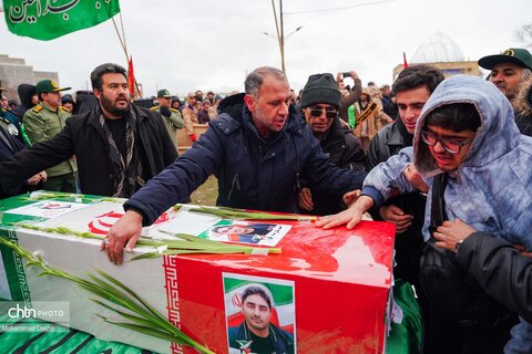 تشییع پیکر شهید «احمد لیالی مقدم» در اردبیل