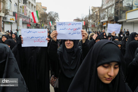 راهپیمایی مردم اردبیل در سوگ شهادت رهبر انقلاب