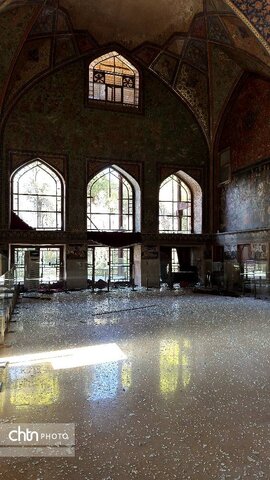 آسیب به مجموعه جهانی کاخ چهل‌ستون و چند بنای شاخص دولتخانه صفوی