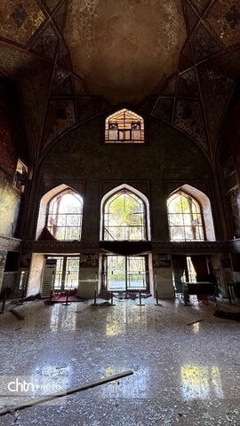 آسیب به مجموعه جهانی کاخ چهل‌ستون و چند بنای شاخص دولتخانه صفوی