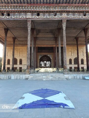 آسیب به مجموعه جهانی کاخ چهل‌ستون و چند بنای شاخص دولتخانه صفوی