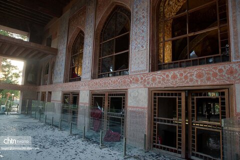 آسیب به باغ‌موزه چهلستون در تجاوز امروز آمریکا و رژیم صهیونیستی به اصفهان