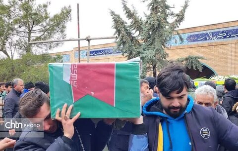 تشییع پیکر شهدای حمله آمریکایی_صهیونسیتی به کارخانه نشاسته‌سازی نقده