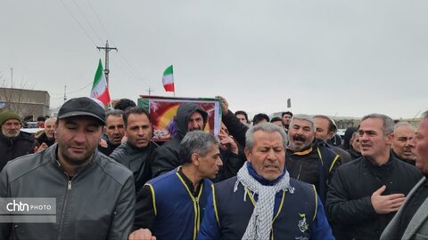 تشییع پیکر شهدای حمله آمریکایی_صهیونسیتی به کارخانه نشاسته‌سازی نقده