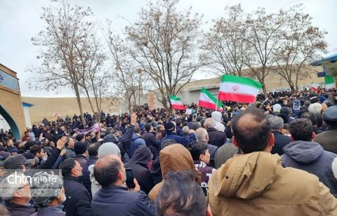 تشییع پیکر شهدای حمله آمریکایی_صهیونسیتی به کارخانه نشاسته‌سازی نقده