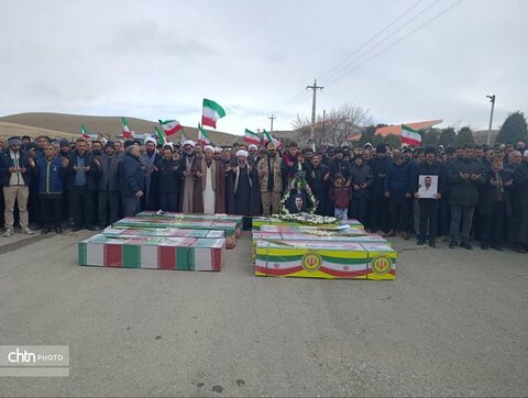 تشییع پیکر شهدای حمله آمریکایی_صهیونسیتی به کارخانه نشاسته‌سازی نقده