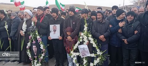 تشییع پیکر شهدای حمله آمریکایی_صهیونسیتی به کارخانه نشاسته‌سازی نقده