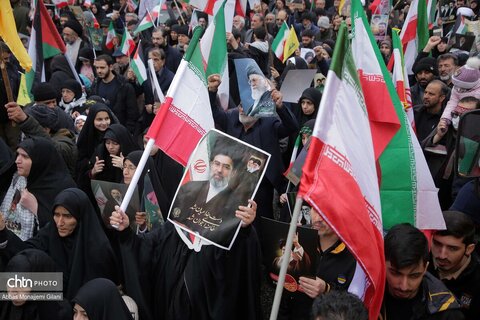 راهپیمایی پرشکوه مردم قم در روز جهانی قدس و تشییع شهداء