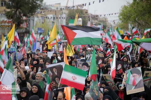 راهپیمایی پرشکوه مردم قم در روز جهانی قدس و تشییع شهداء