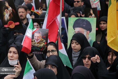 راهپیمایی پرشکوه مردم قم در روز جهانی قدس و تشییع شهداء