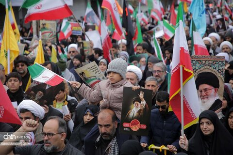 راهپیمایی پرشکوه مردم قم در روز جهانی قدس و تشییع شهداء