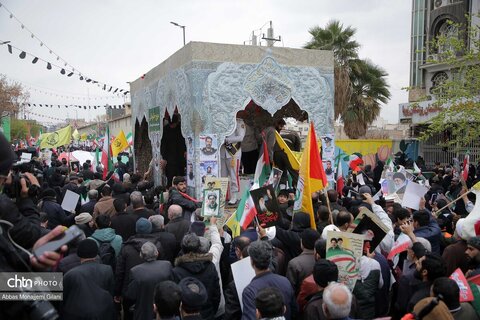 راهپیمایی پرشکوه مردم قم در روز جهانی قدس و تشییع شهداء