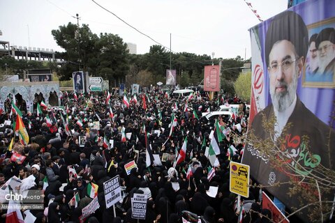 راهپیمایی پرشکوه مردم قم در روز جهانی قدس و تشییع شهداء