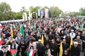 راهپیمایی روز قدس و تشییع شهدای رمضان در بندرعباس