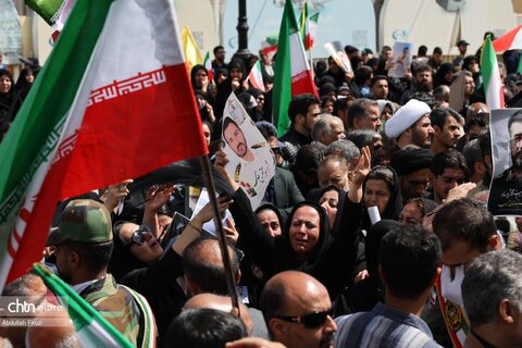 تشییع شهدای ناو دنا در شیراز