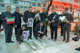 تجدید میثاق مدیرکل میراث‌فرهنگی و فعالان گردشگری و صنایع‌دستی قم با شهداء