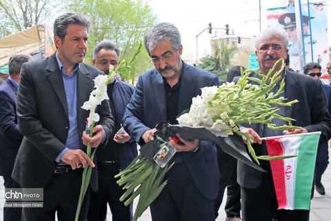 تجدید میثاق مدیرکل میراث‌فرهنگی و فعالان گردشگری و صنایع‌دستی قم با شهداء