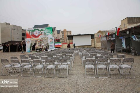 مراحل آماده‌سازی موکب «جان من، ایران من» در قم