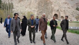 بازدید فرماندار کرمانشاه از تاق‌بستان