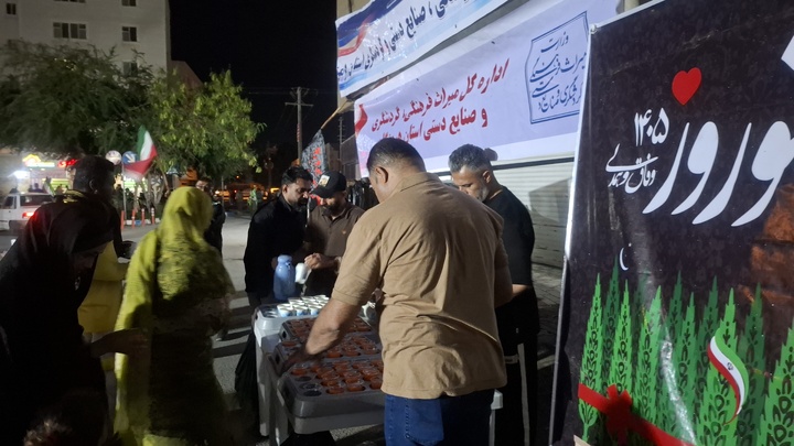 برپایی موکب پذیرایی میراث‌فرهنگی هرمزگان در مسیر گردهمایی مردمی بندرعباس