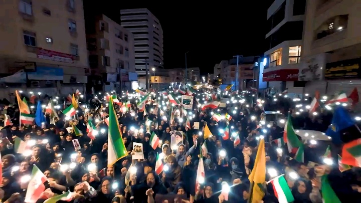 گردهمایی شبانه مردم بندرعباس