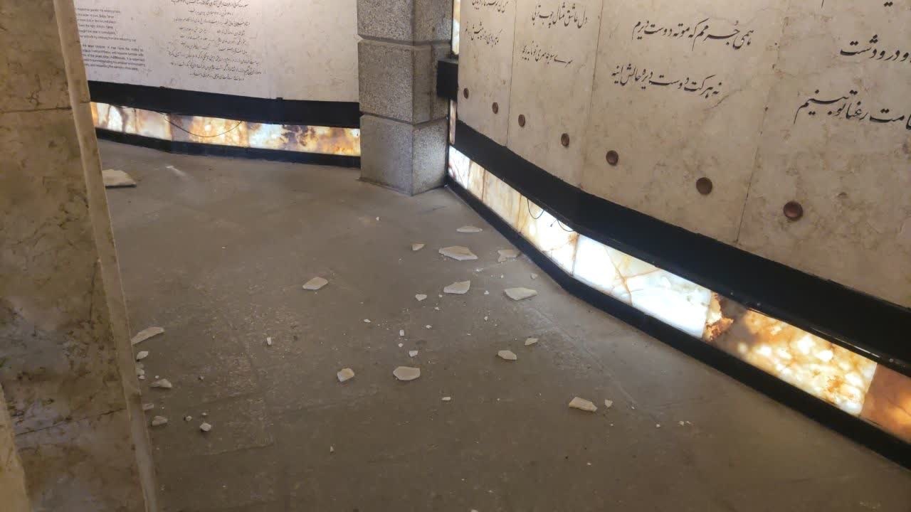 آسیب به آرامگاه باباطاهر در پی حمله آمریکا و رژیم صهیونیستی&nbsp;