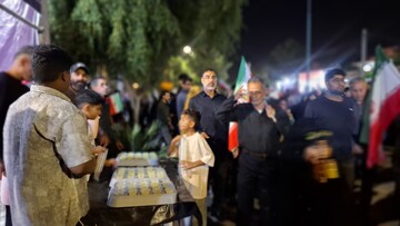 برپایی موکب فرهنگی آیینی میراث فرهنگی هرمزگان در مسیر گردهمایی شبانه مردم بندرعباس