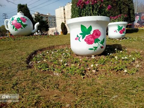 زیبایی های بهاری .المان های شهری در مشهدالرضا (ع)