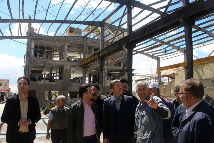 احیای فوری کارگاه‌های تولیدی و صنایع‌دستی آسیب‌دیده منطقه صنعتی دولت‌آباد در اصفهان