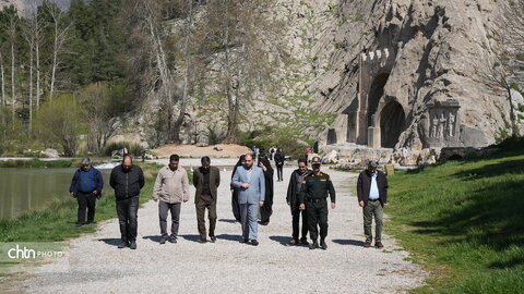 بازدید جانشین دادستان کرمانشاه از تاق‌بستان