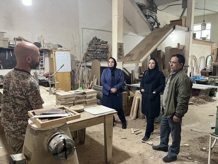 بازدید معاون صنایع‌دستی خراسان شمالی از کارگاه‌های صنایع‌دستی اسفراین/تاکید بر حمایت از فعالان اقتصادی