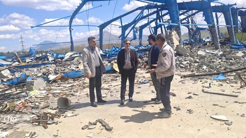 بازدید سرپرست میراث‌فرهنگی کرمانشاه از کارگاه صنایع‌دستی تخریب شده در جنگ