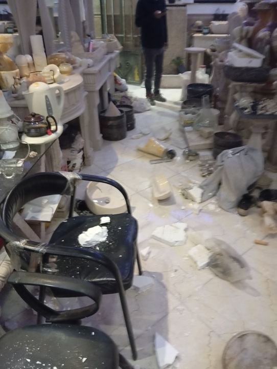 آسیب‌دیدگی کارگاه احجام سنگی قرچک در پی حملات آمریکایی-صهیونستی