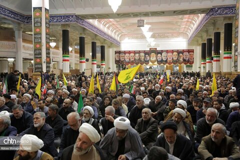 برگزاری آیین چهلم رهبر شهید در حرم مطهر حضرت معصومه(س)