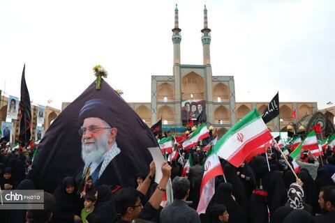 گرامیداشت اربعین رهبر انقلاب و شهدای جنگ رمضان در یزد