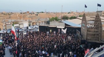 تجمع بزرگ سوگواران صادق آل‌محمد (ع) در یزد