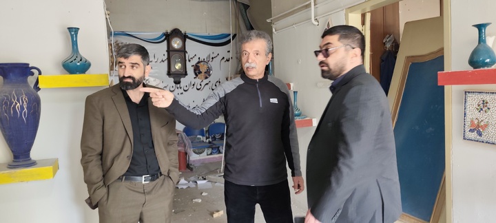 بازدید از کارگاه‌های صنایع‌دستی آسیب دیده کرمانشاه از جنگ تحمیلی رمضان