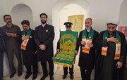 حضور خادمان آستان قدس رضوی در محل بیت رهبر شهید انقلاب در ایرانشهر
