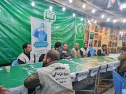 برپایی میز خدمت شهر تاکستان همزمان با شب میلاد امام رضا (ع)