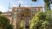 مرمت ورودی مقبره صاحب‌دیوانی در حافظیه آغاز شد