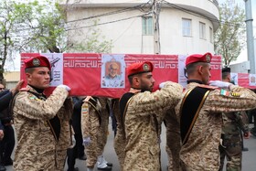 حضور پرشور کارکنان اداره‌کل میراث‌فرهنگی، گردشگری و صنایع‌دستی استان زنجان در آیین تشییع پیکر مطهر  شهید تقی حاتمی و شهید حسین زارعی