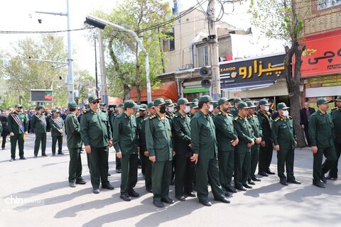 حضور پرشور کارکنان اداره‌کل میراث‌فرهنگی، گردشگری و صنایع‌دستی استان زنجان در آیین تشییع پیکر مطهر  شهید تقی حاتمی و شهید حسین زارعی